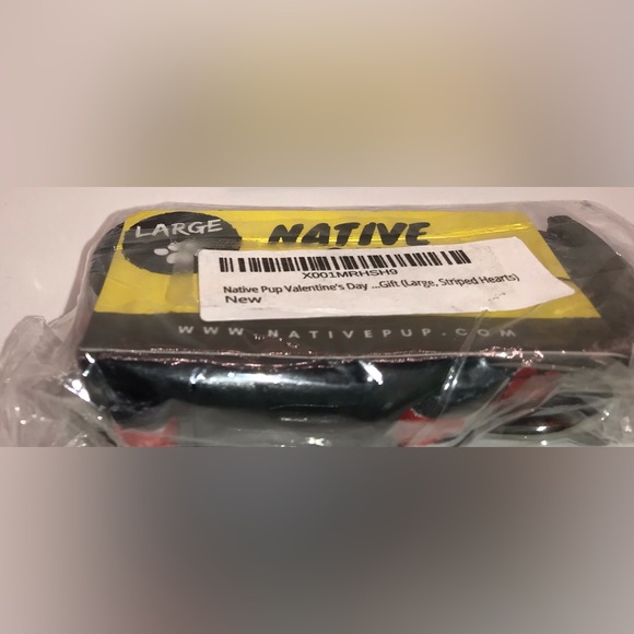 Native Pup Large Striped Heart Dog Collar - Picture 6 of 6